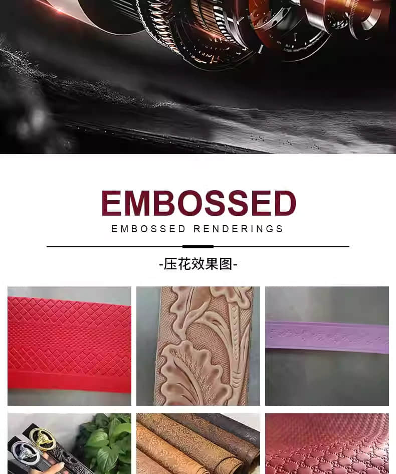 Belt creasing machine Die stamping machine Embossing machine 