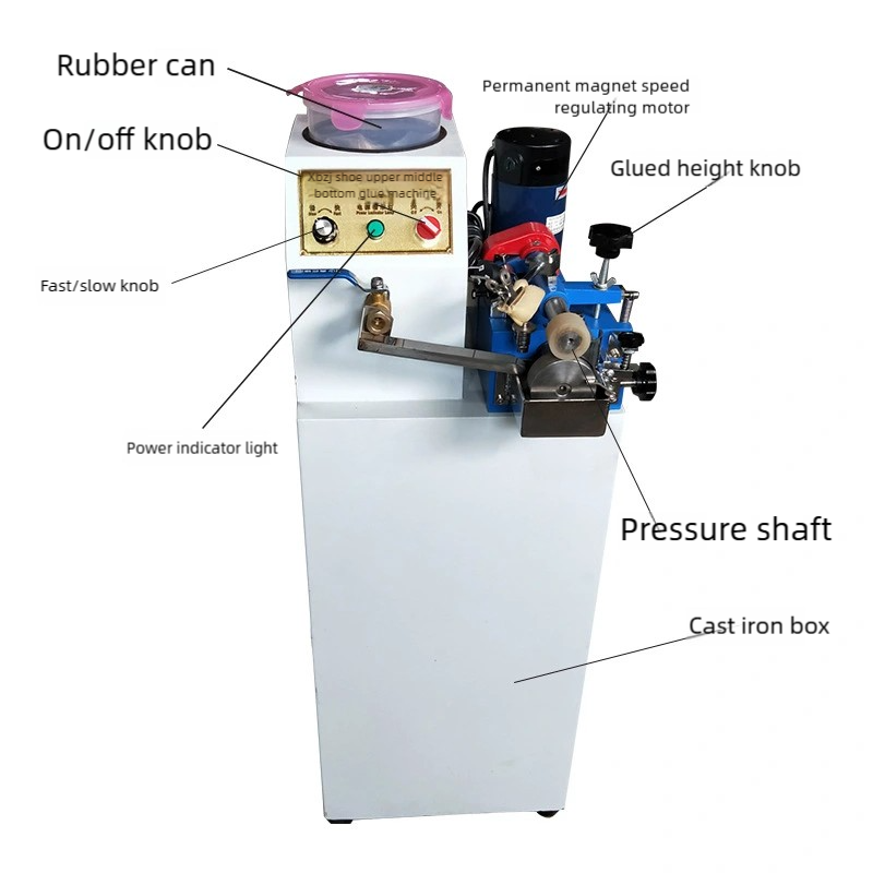 Shoe upper gluing machine Over gluing machine Brush gluing machine Gang foot gluing machine 
