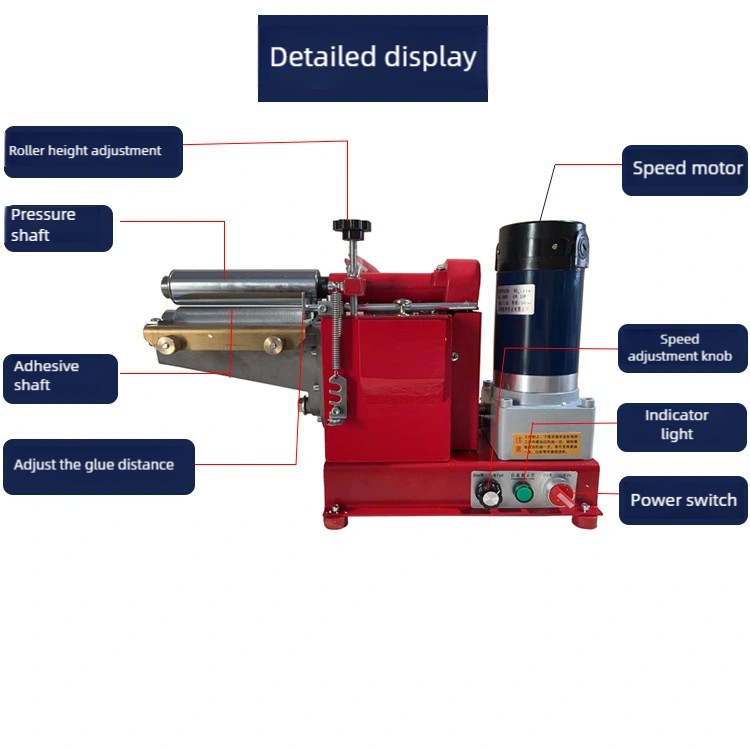 Desktop small powerful gluing machine yellow glue machine small over glue machine leather machinery 