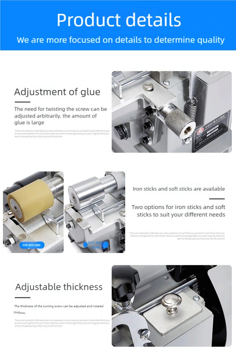 Gluing machine speed adjustable strong overgluing machine leather handbags shoes soles bags gluing 