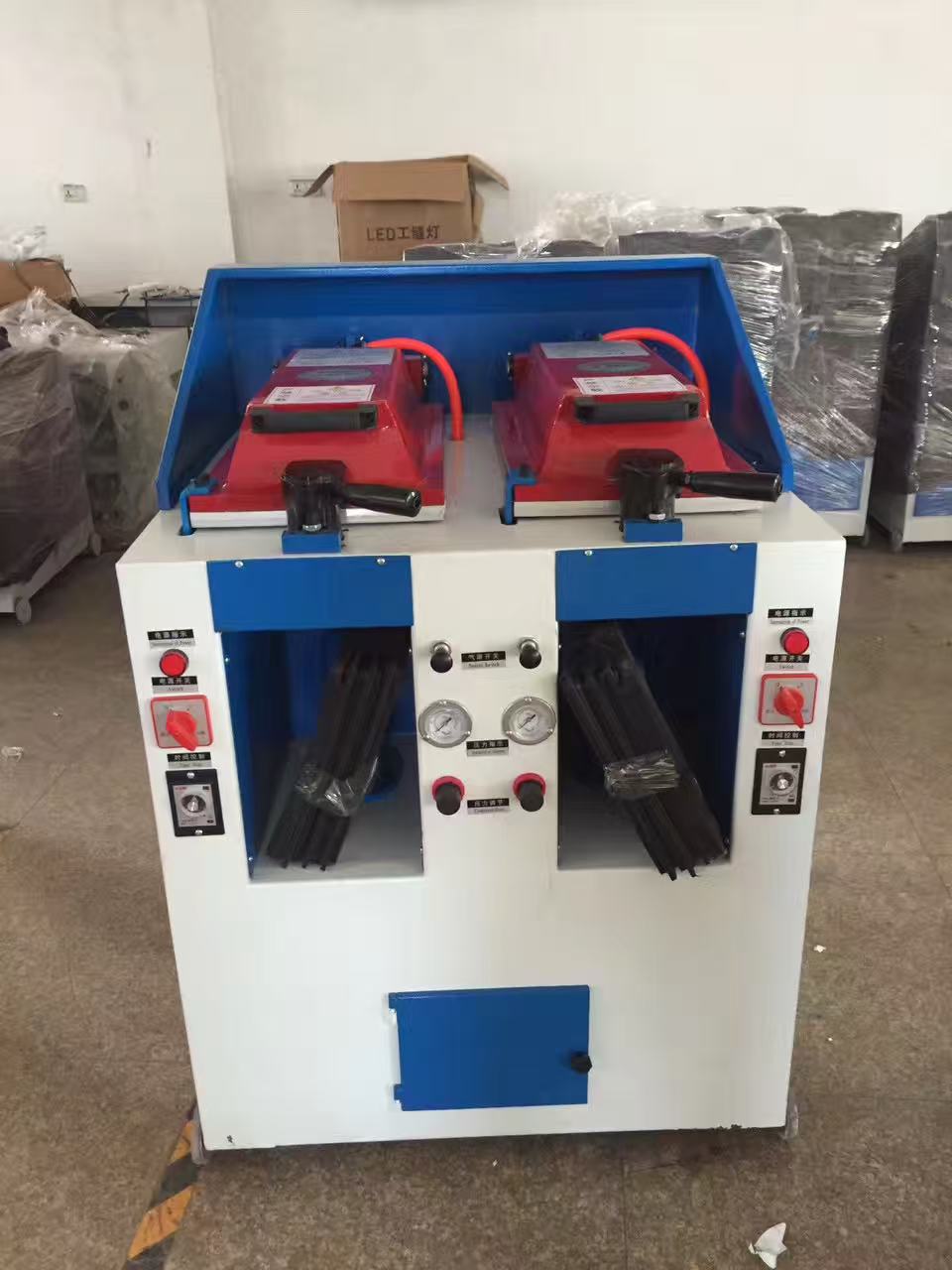 Double-head full-automatic cover-type sole press machine shoes pneumatic pressing machine