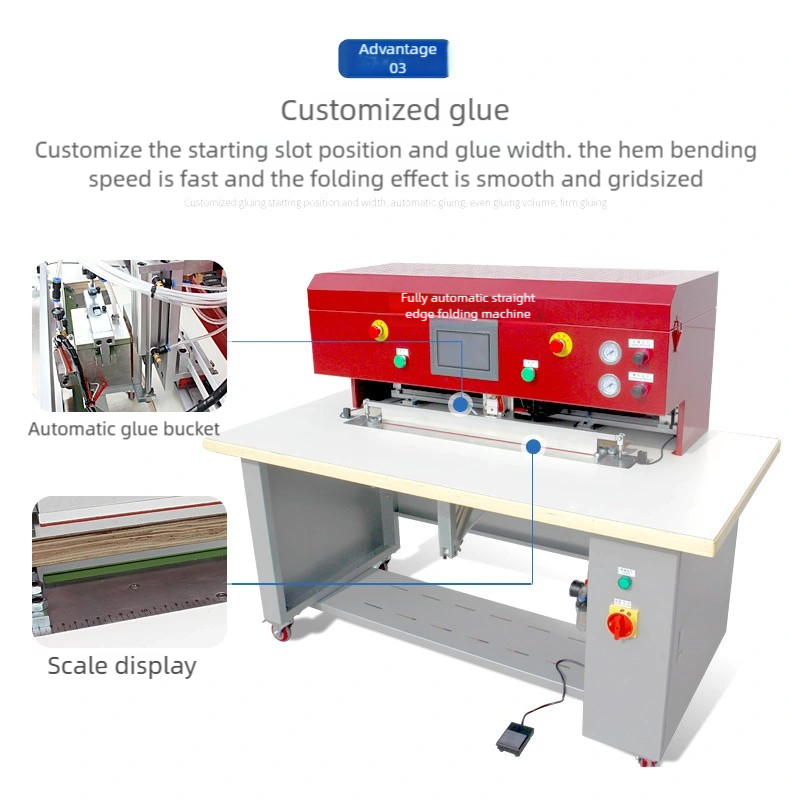 Automatic Hot Melt Adhesive Folding Machine Gluing Straight Edge Folding Side Gluing Folding Machine