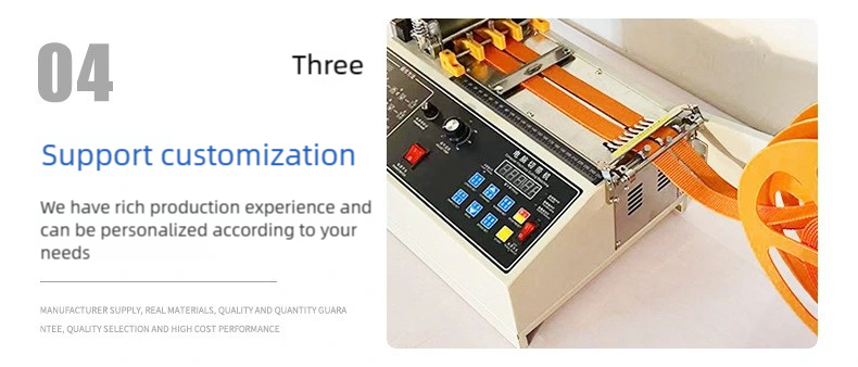 Automatic Computerized Tape Cutting Machine Woven Belt Elastic Tape Cold and Hot Ribbon Hot Cutting 